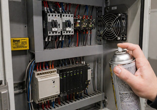 zerust-axxanol-spray-electrical-cabinet-application